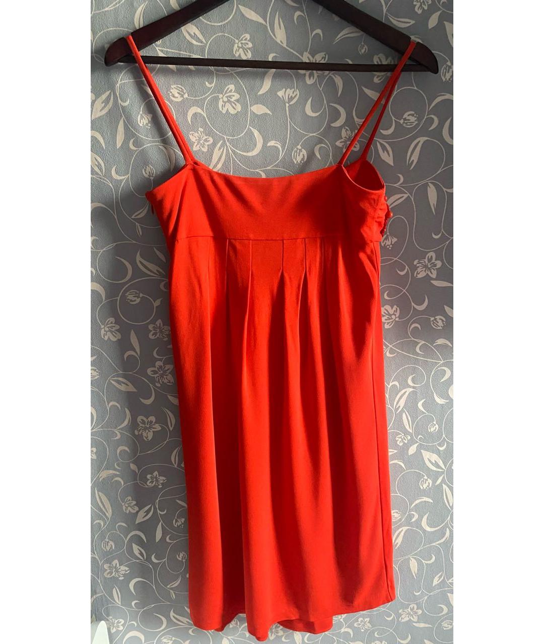 VALENTINO Красное вискозное коктейльное платье, фото 2