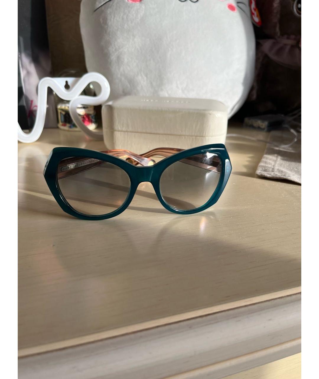 MARC JACOBS Бирюзовые пластиковые солнцезащитные очки, фото 4