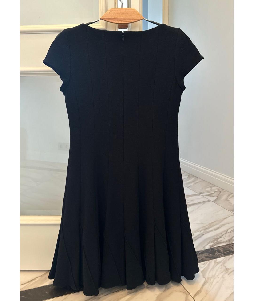 EMPORIO ARMANI Черное шерстяное повседневное платье, фото 2