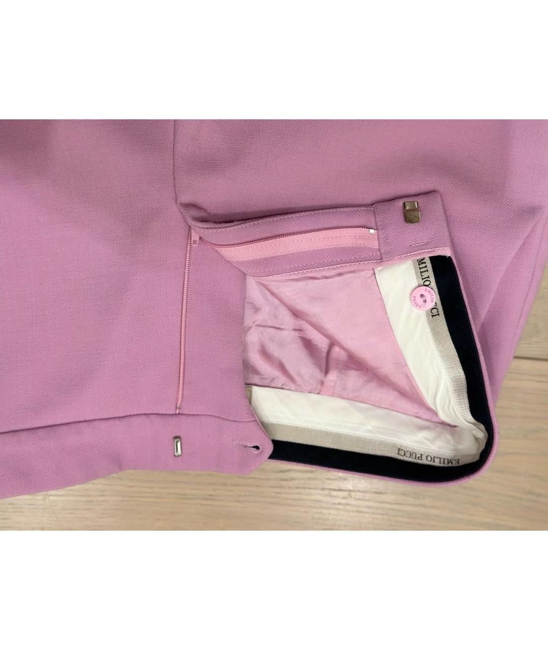 EMILIO PUCCI Розовые полиэстеровые шорты, фото 3