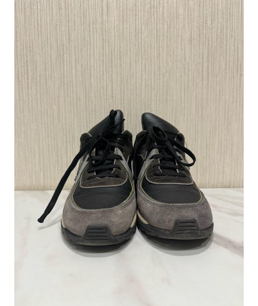 CHANEL PRE-OWNED Серые кожаные кроссовки, фото 2