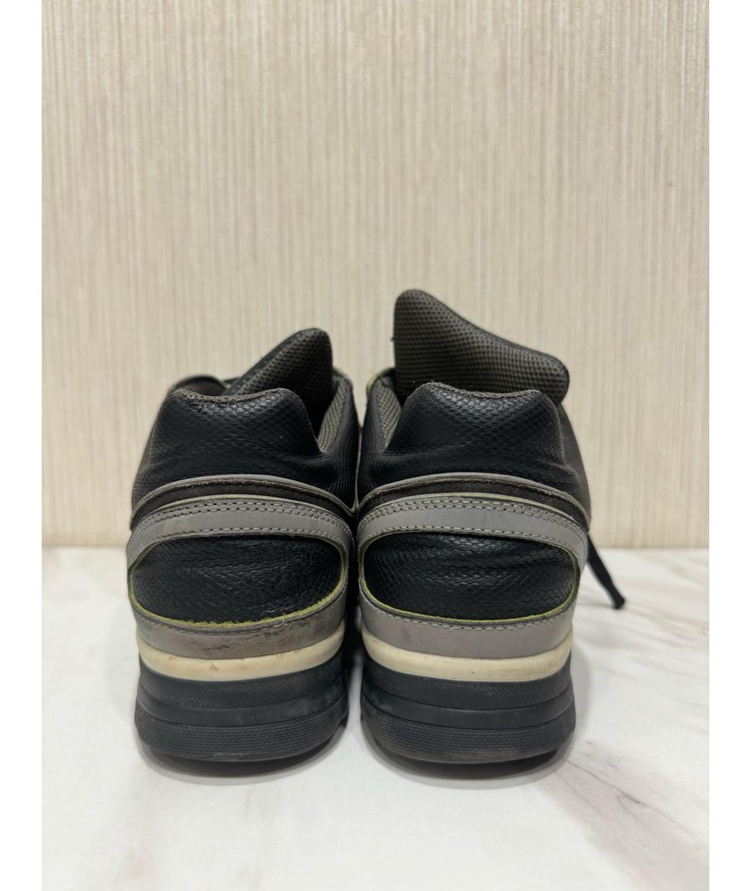 CHANEL PRE-OWNED Серые кожаные кроссовки, фото 4