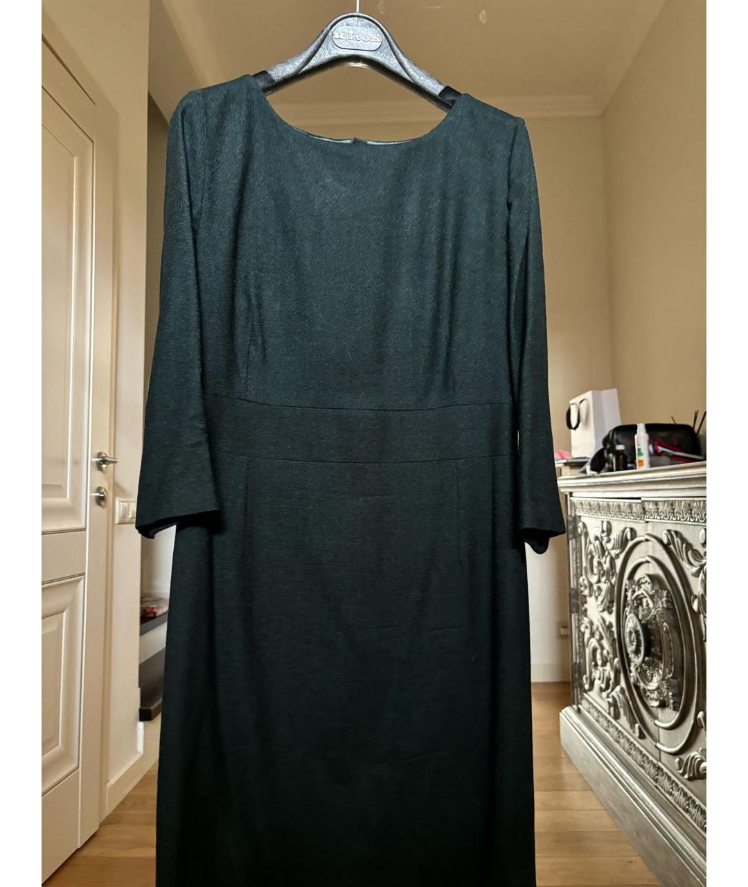 KITON Зеленые шерстяное повседневное платье, фото 5