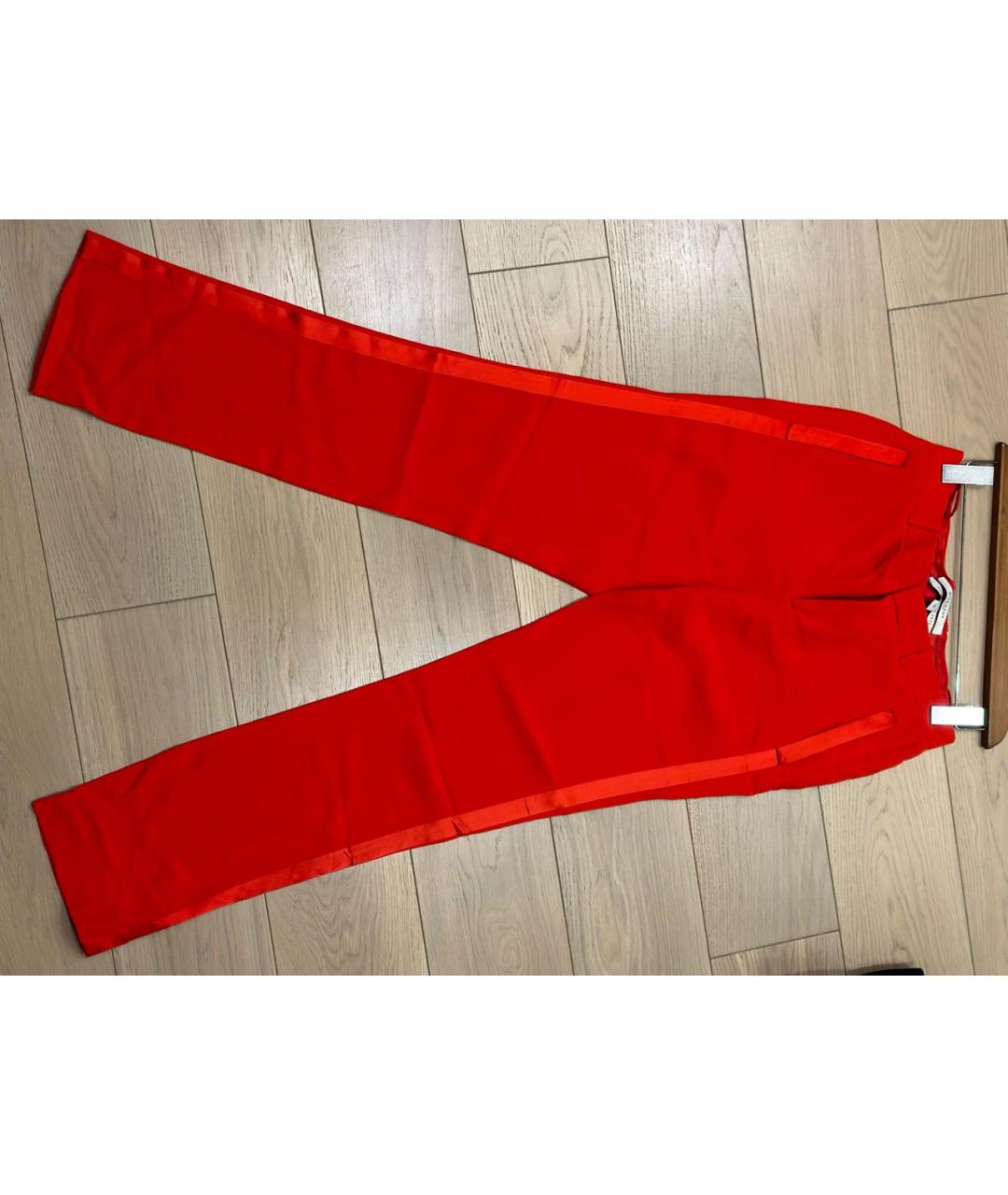 GIVENCHY Красные вискозные брюки узкие, фото 7