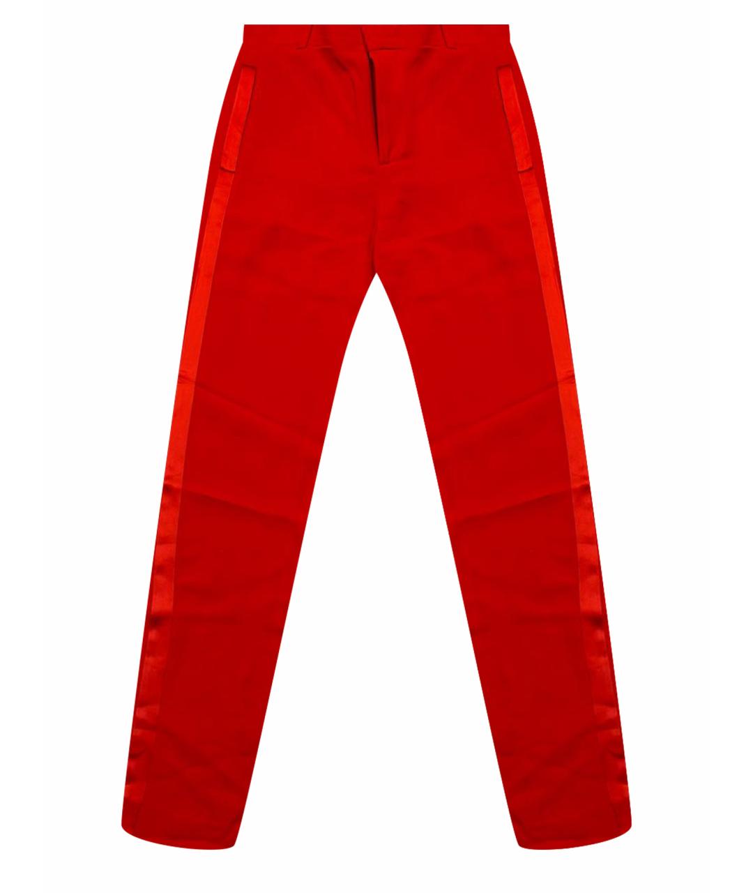 GIVENCHY Красные вискозные брюки узкие, фото 1