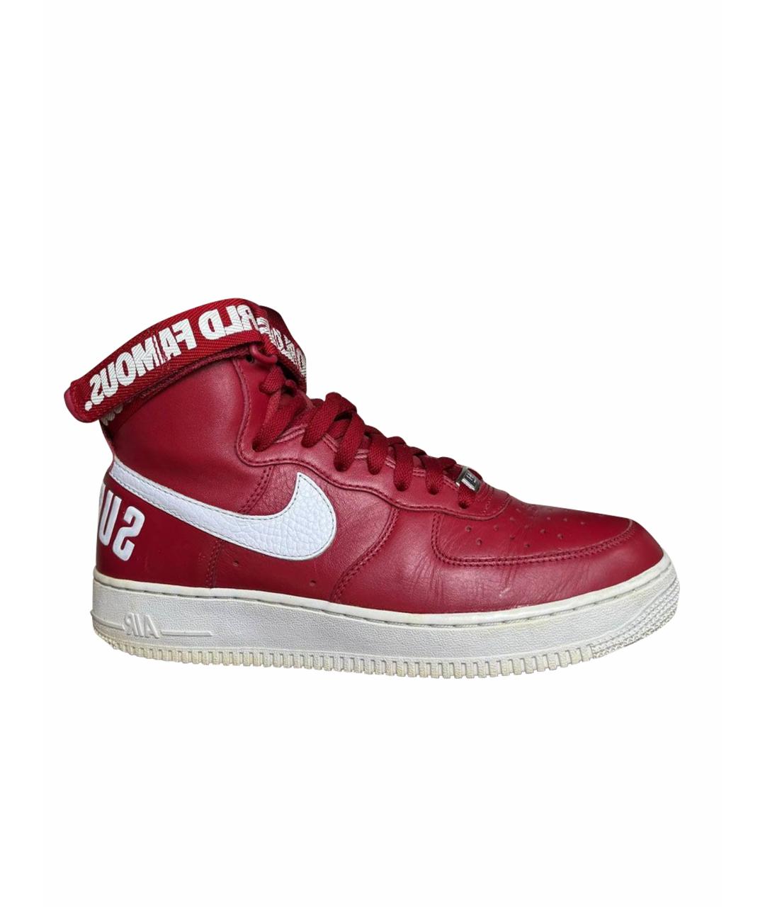 Nike air force high red best sale