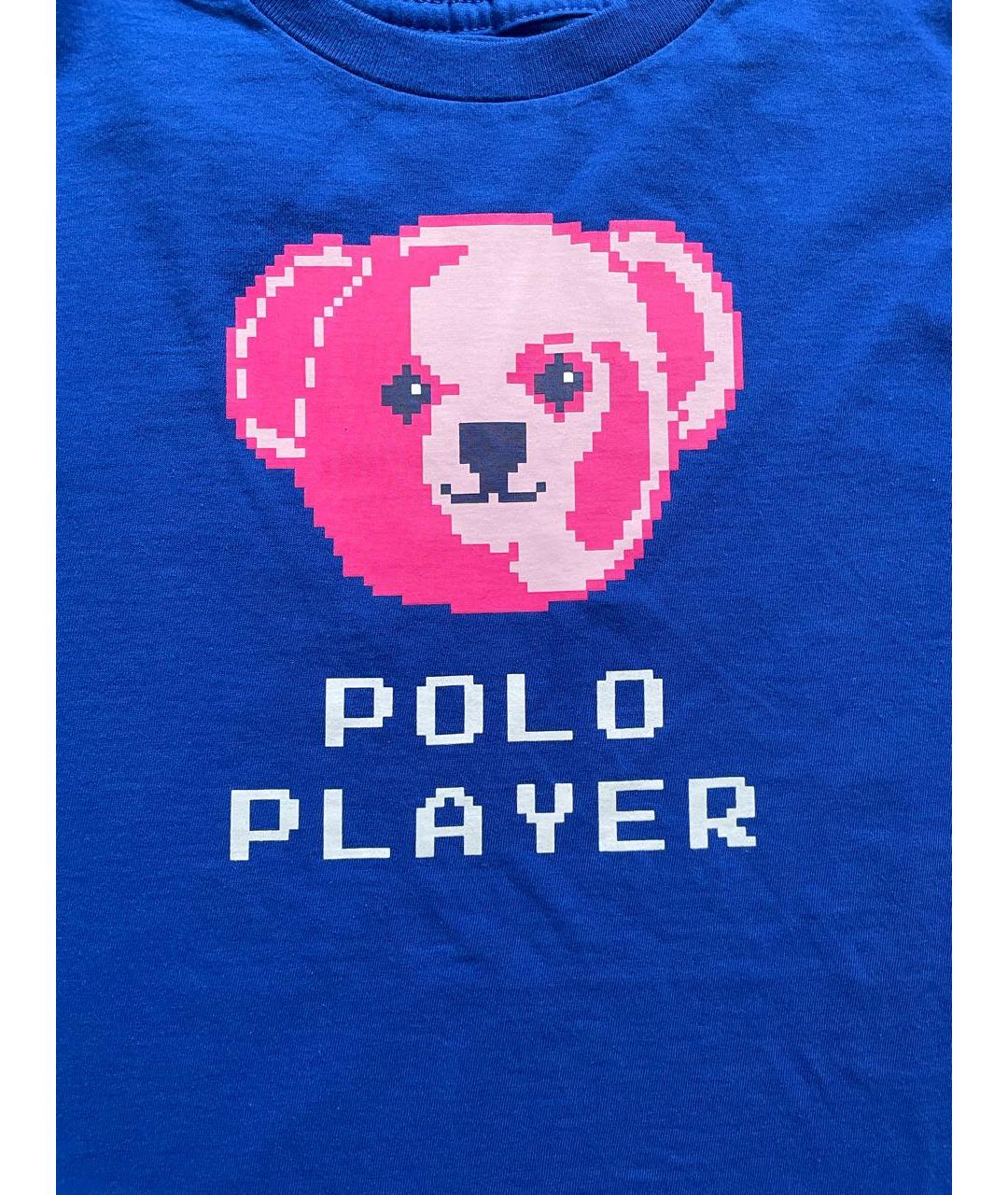 POLO RALPH LAUREN Синий хлопковый детская футболка / топ, фото 2