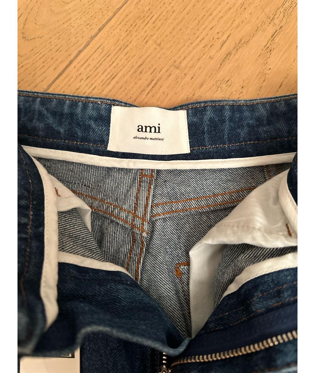 AMI Синие хлопковые джинсы клеш, фото 3