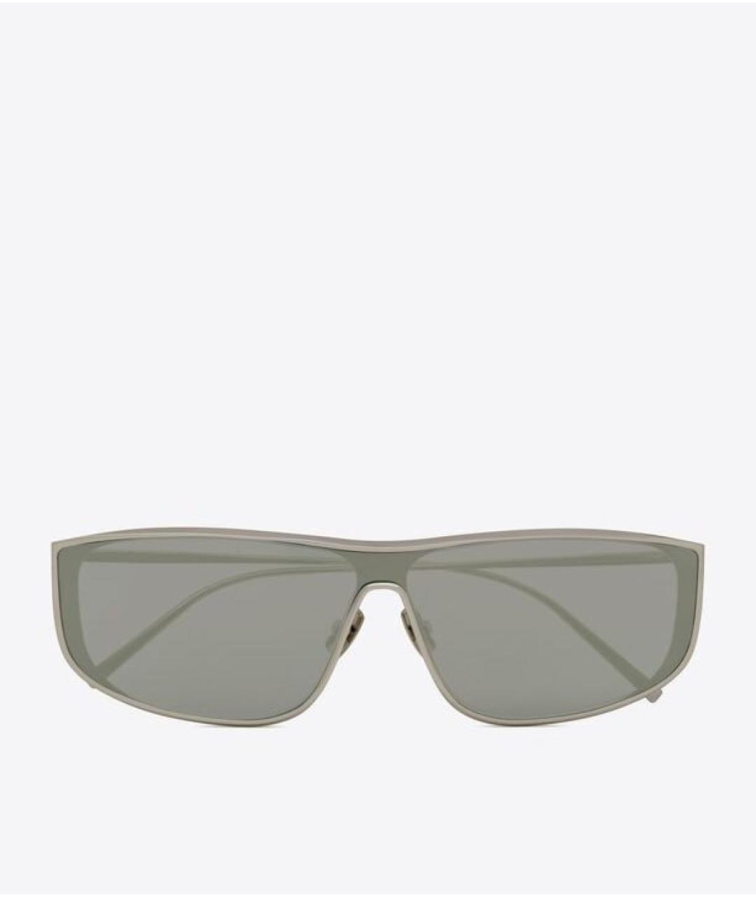SAINT LAURENT Серебряные металлические солнцезащитные очки, фото 6