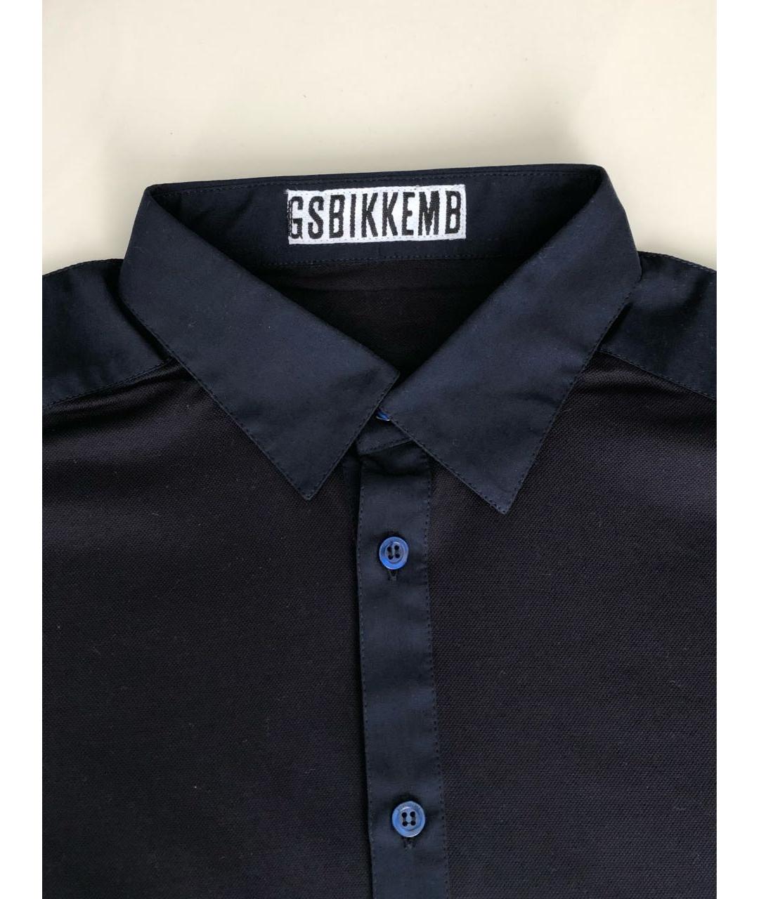 BIKKEMBERGS Темно-синяя хлопко-шелковая кэжуал рубашка, фото 3