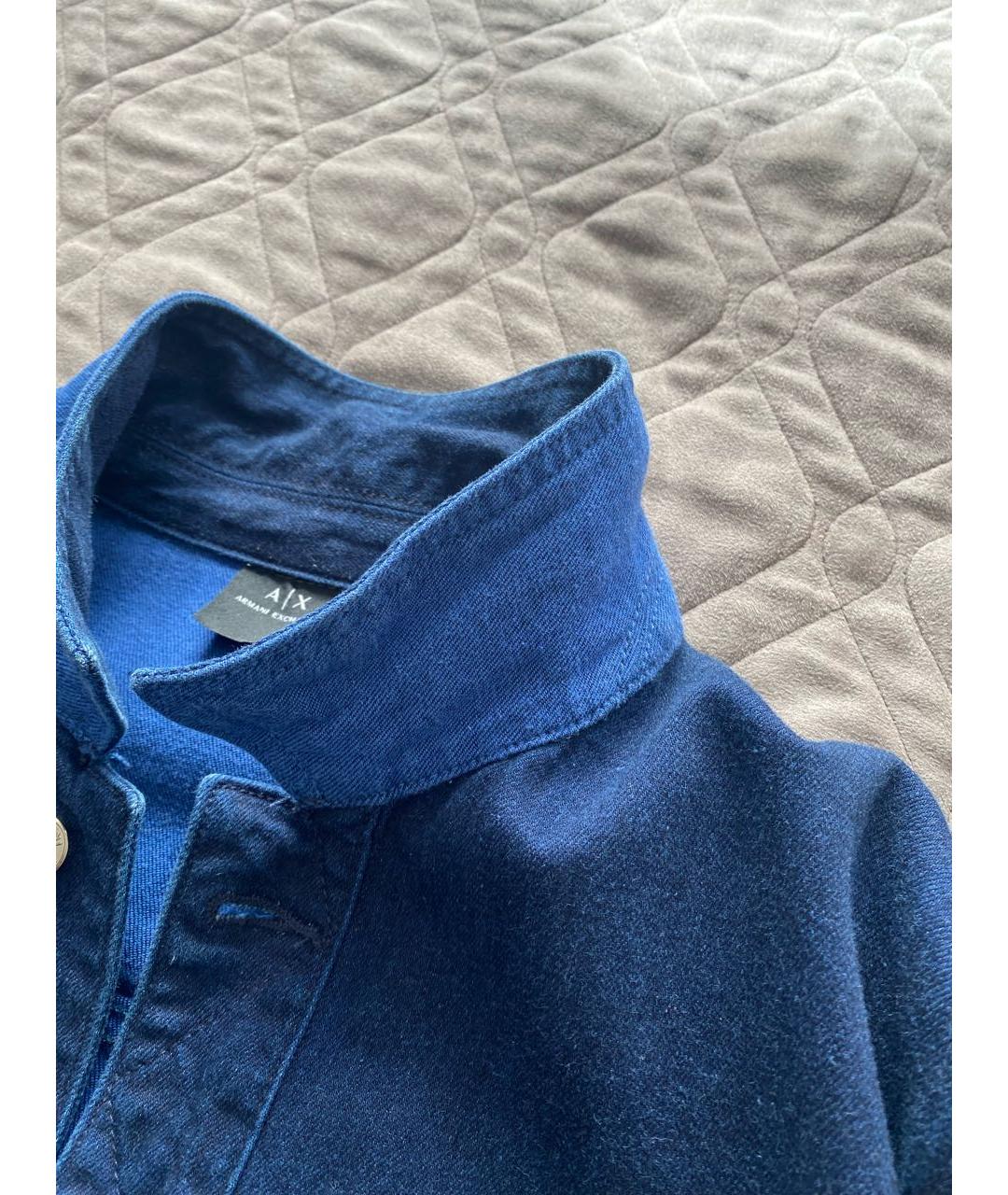 ARMANI EXCHANGE Синяя хлопковая куртка, фото 2
