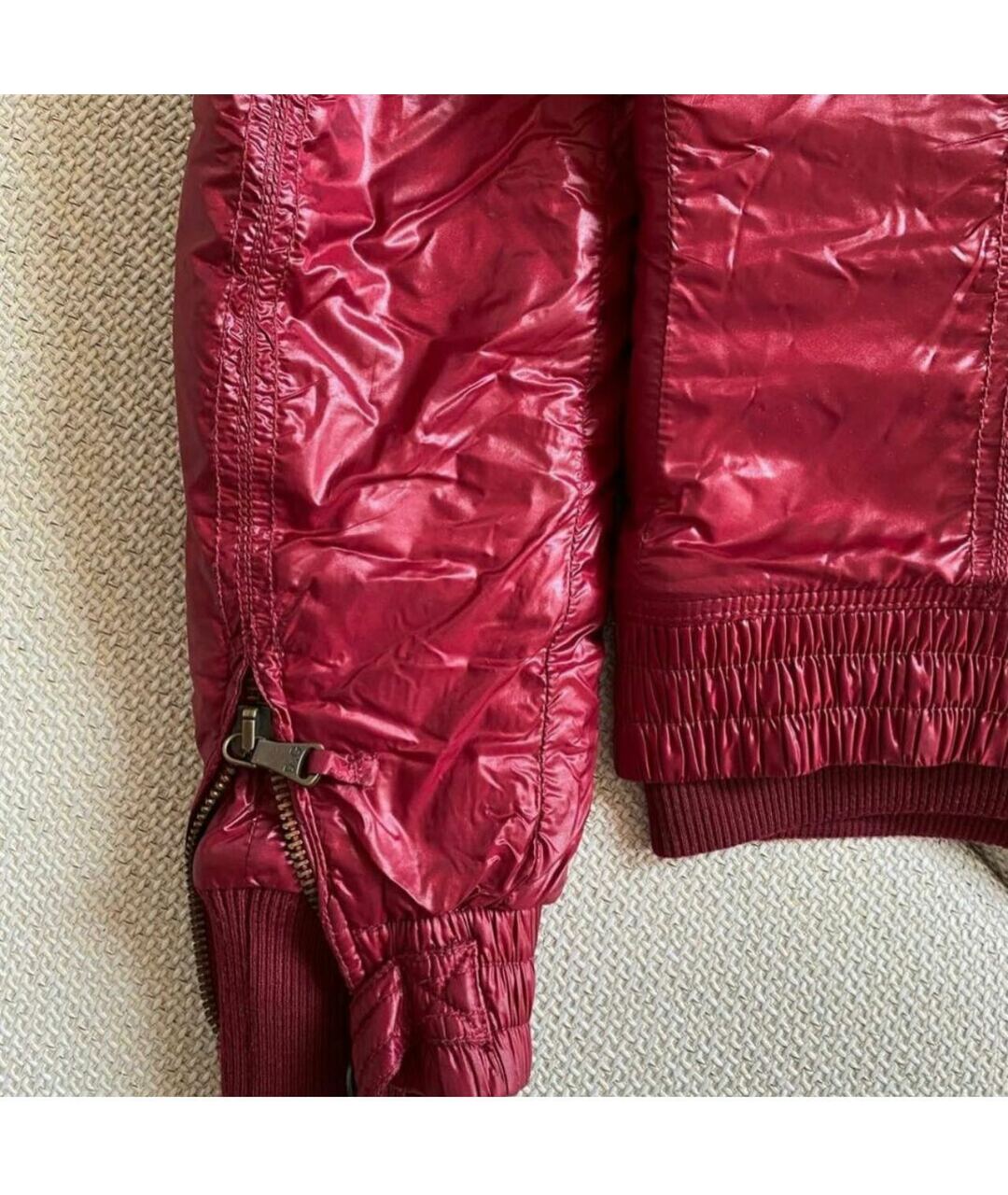 DOLCE&GABBANA Бордовая синтетическая куртка, фото 5