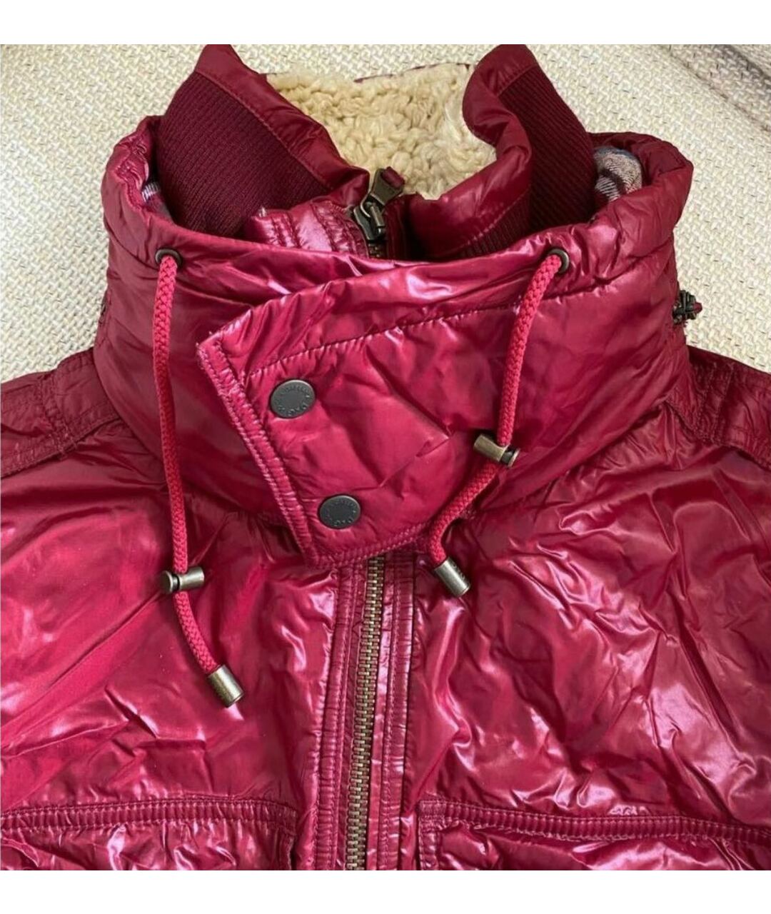 DOLCE&GABBANA Бордовая синтетическая куртка, фото 4