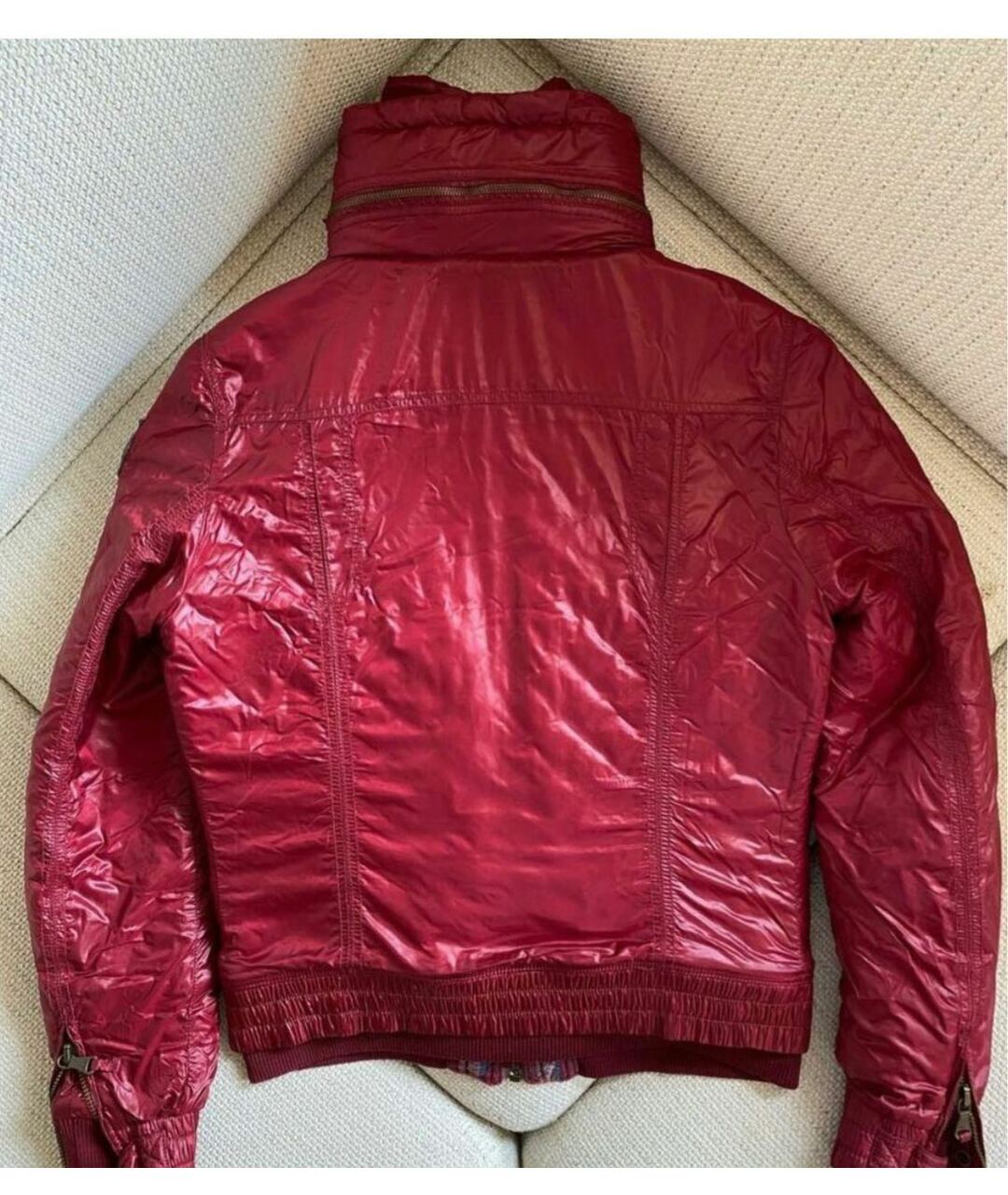 DOLCE&GABBANA Бордовая синтетическая куртка, фото 2