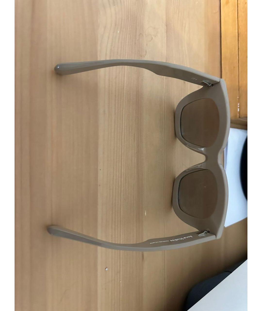 ACNE STUDIOS Бежевые пластиковые солнцезащитные очки, фото 3