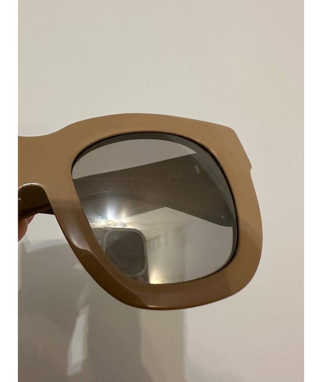 ACNE STUDIOS Бежевые пластиковые солнцезащитные очки, фото 6