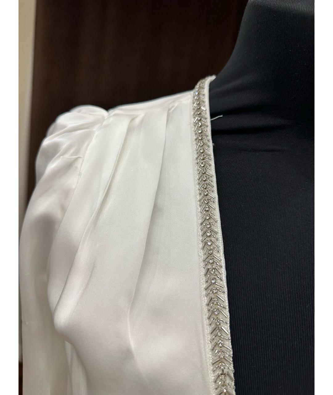 SELF-PORTRAIT Белая атласная блузы, фото 2