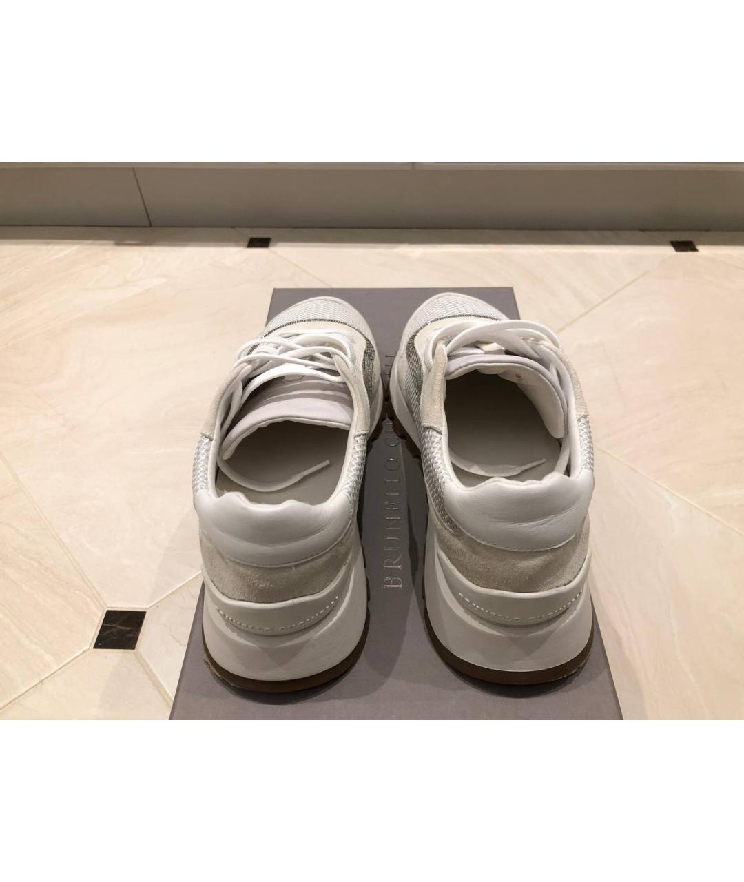 BRUNELLO CUCINELLI Белые замшевые кроссовки, фото 4