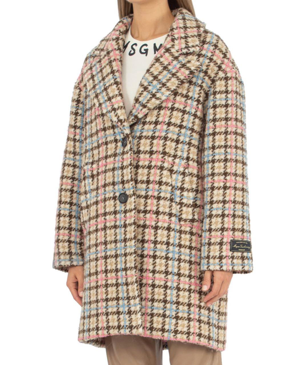 MSGM Бежевое шерстяное пальто, фото 6