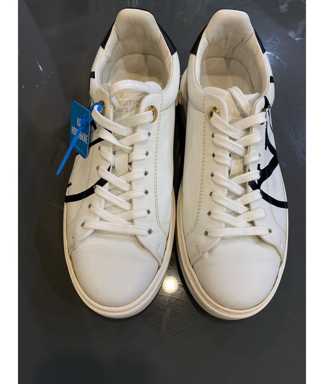 LOUIS VUITTON PRE-OWNED Белые кожаные кроссовки, фото 2