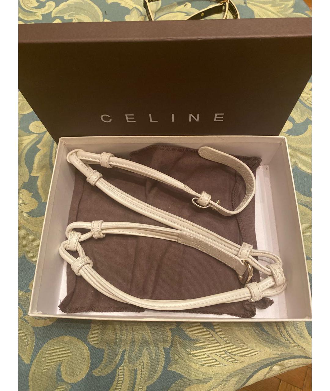 CELINE PRE-OWNED Белый кожаный ремень, фото 5