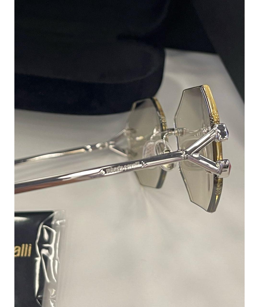 ROBERTO CAVALLI Серые металлические солнцезащитные очки, фото 7