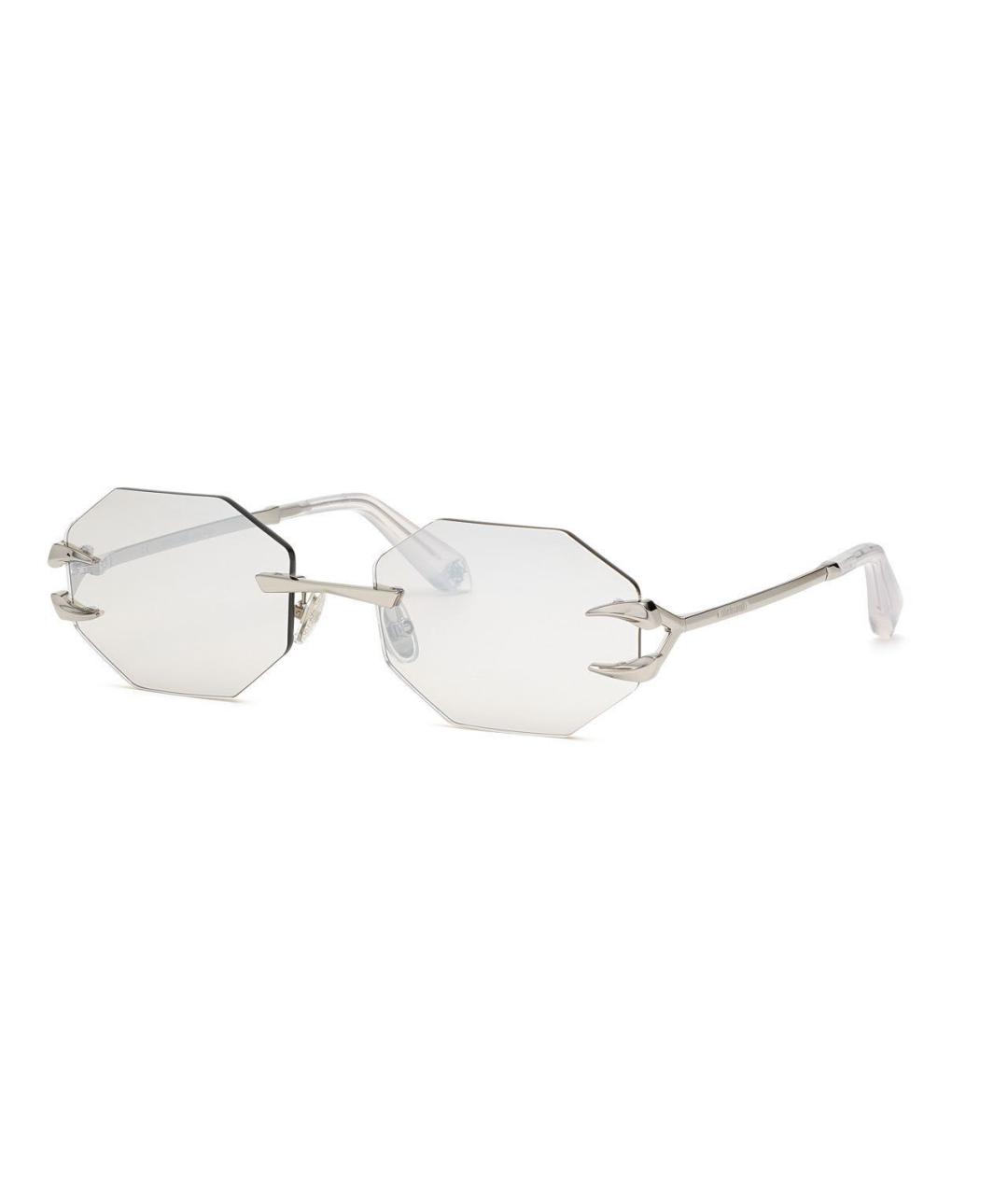 ROBERTO CAVALLI Серые металлические солнцезащитные очки, фото 1