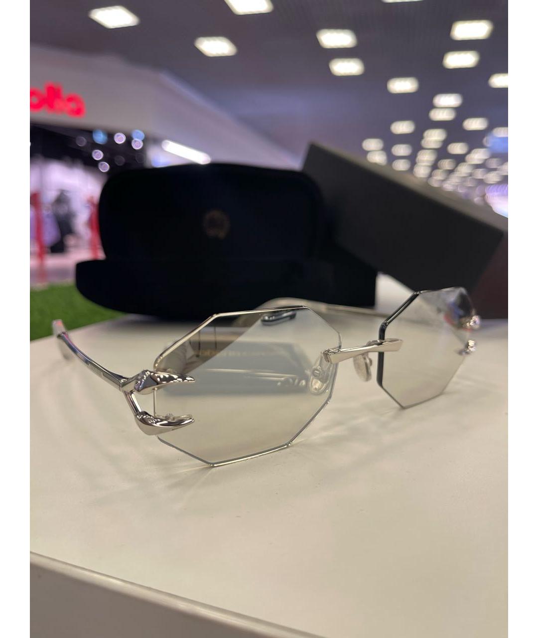 ROBERTO CAVALLI Серые металлические солнцезащитные очки, фото 8