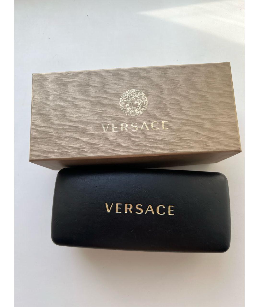 VERSACE Черные пластиковые солнцезащитные очки, фото 6