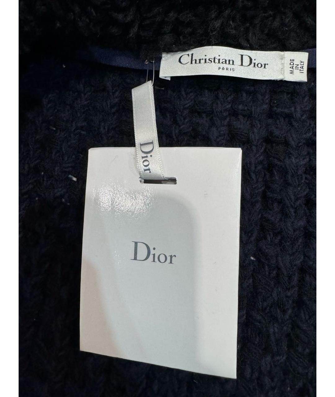 CHRISTIAN DIOR PRE-OWNED Темно-синий шерстяной кардиган, фото 6