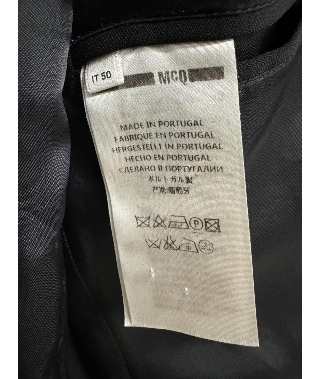 MCQ ALEXANDER MCQUEEN Черный шерстяной пиджак, фото 7