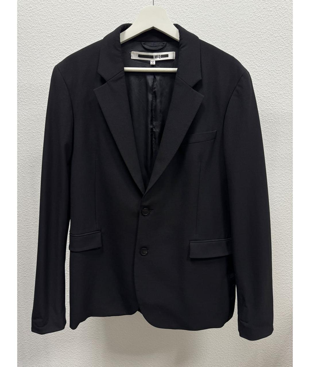 MCQ ALEXANDER MCQUEEN Черный шерстяной пиджак, фото 9