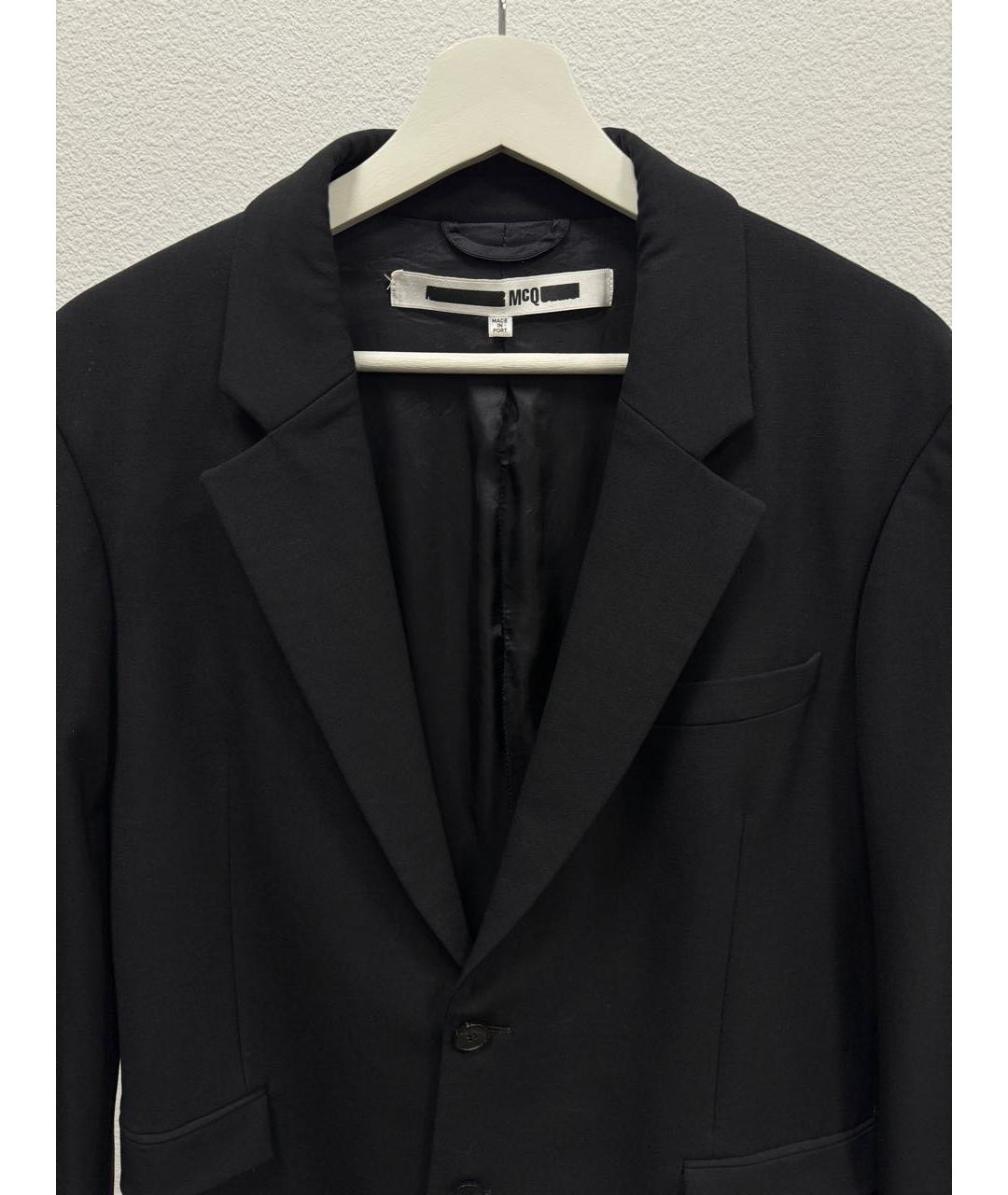 MCQ ALEXANDER MCQUEEN Черный шерстяной пиджак, фото 4