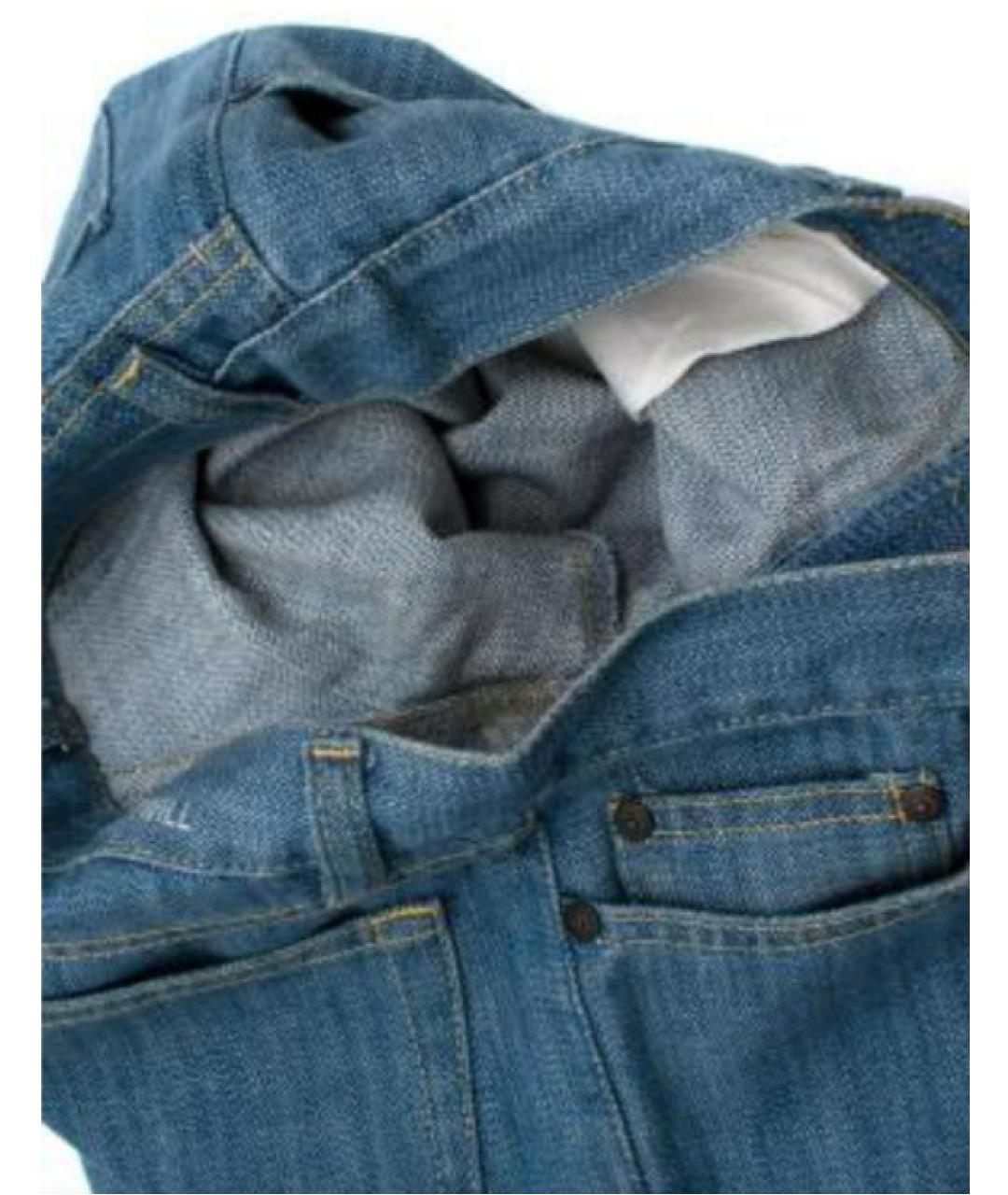 MIU MIU Синие хлопковые джинсы клеш, фото 6