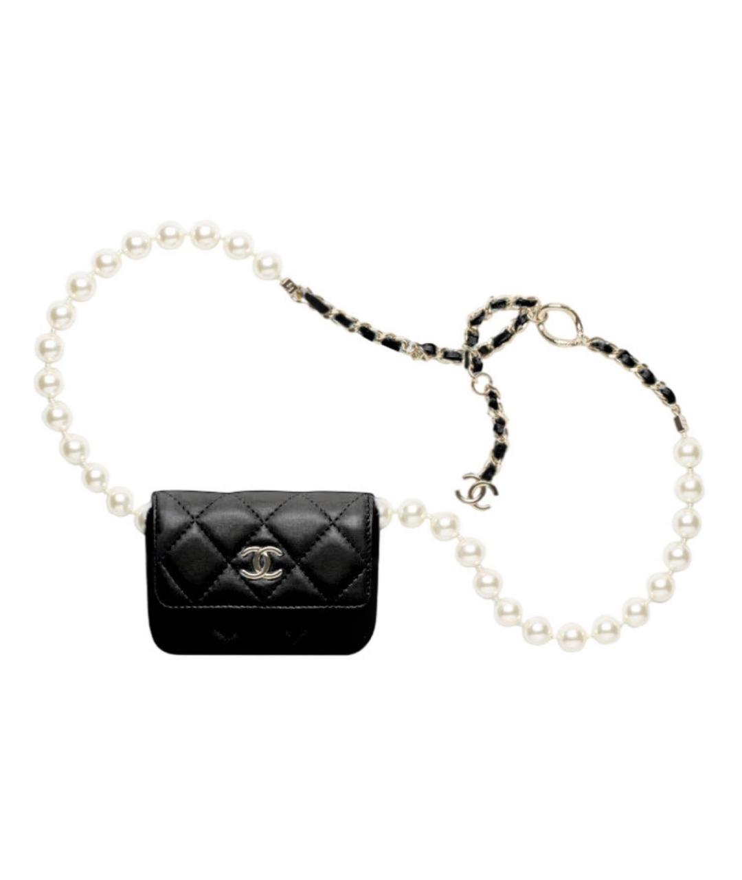 CHANEL PRE-OWNED Черная кожаная поясная сумка, фото 1