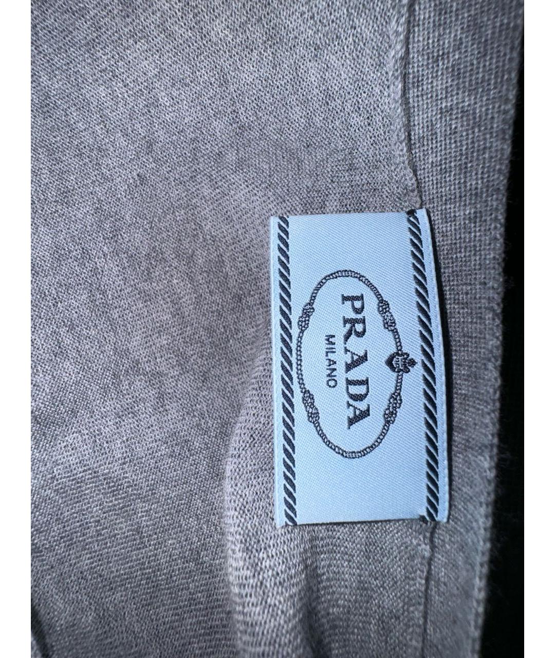 PRADA Серый шерстяной джемпер / свитер, фото 3