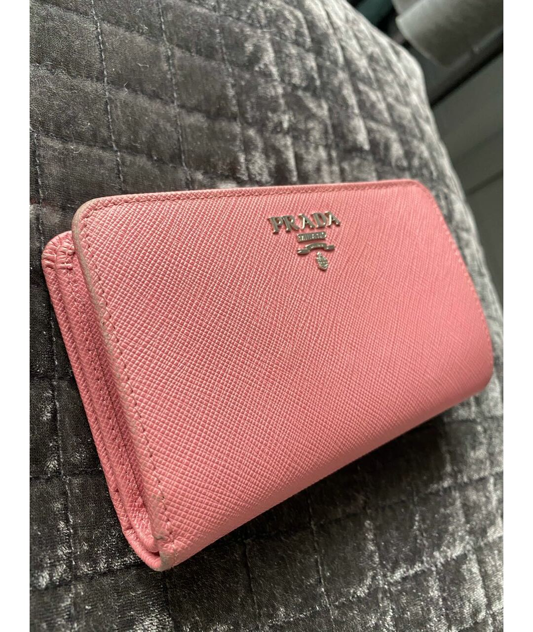 PRADA Розовый кожаный кошелек, фото 2