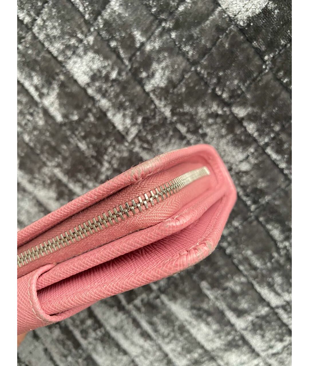 PRADA Розовый кожаный кошелек, фото 7