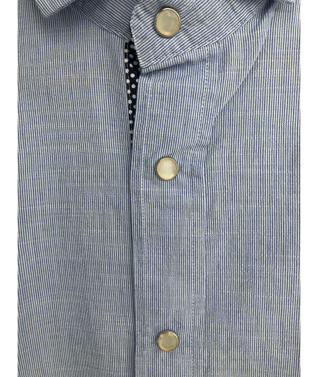 BRIAN DALES Голубая хлопковая кэжуал рубашка, фото 3