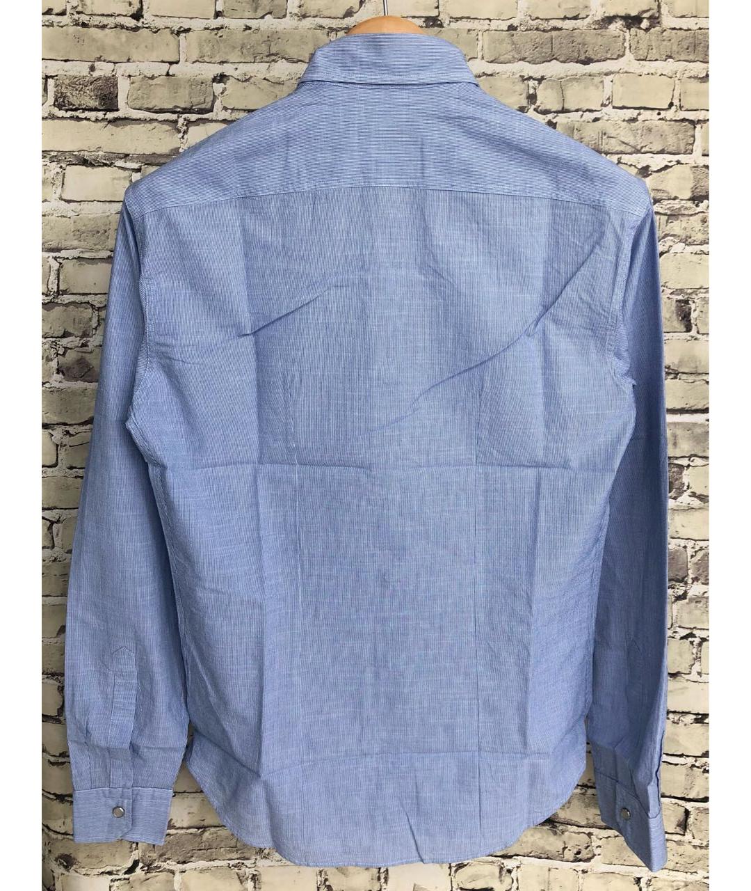 BRIAN DALES Голубая хлопковая кэжуал рубашка, фото 2