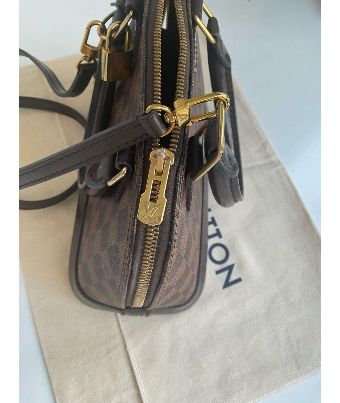 LOUIS VUITTON PRE-OWNED Коричневая кожаная сумка с короткими ручками, фото 8