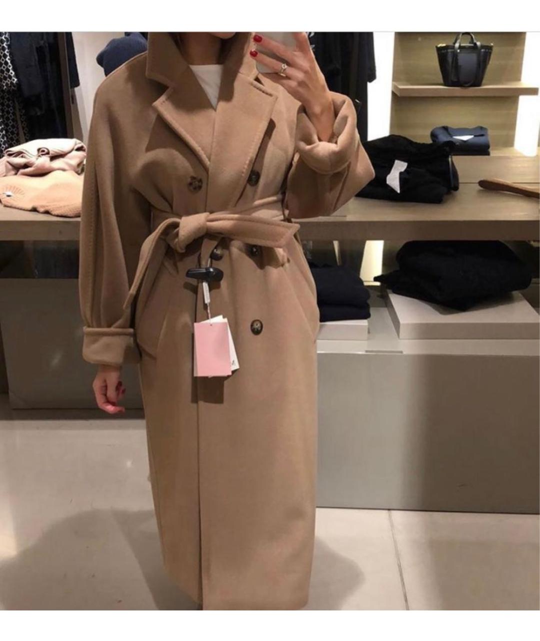 MAX MARA Бежевое шерстяное пальто, фото 2