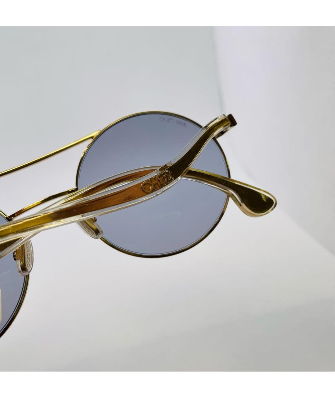 JIMMY CHOO Голубые металлические солнцезащитные очки, фото 4