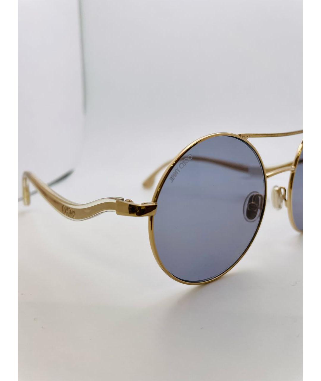 JIMMY CHOO Голубые металлические солнцезащитные очки, фото 3