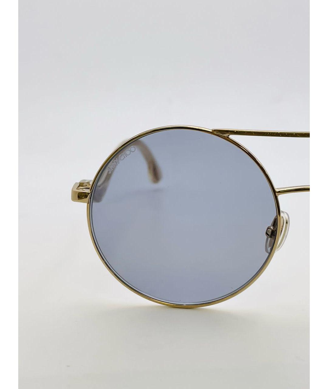 JIMMY CHOO Голубые металлические солнцезащитные очки, фото 5