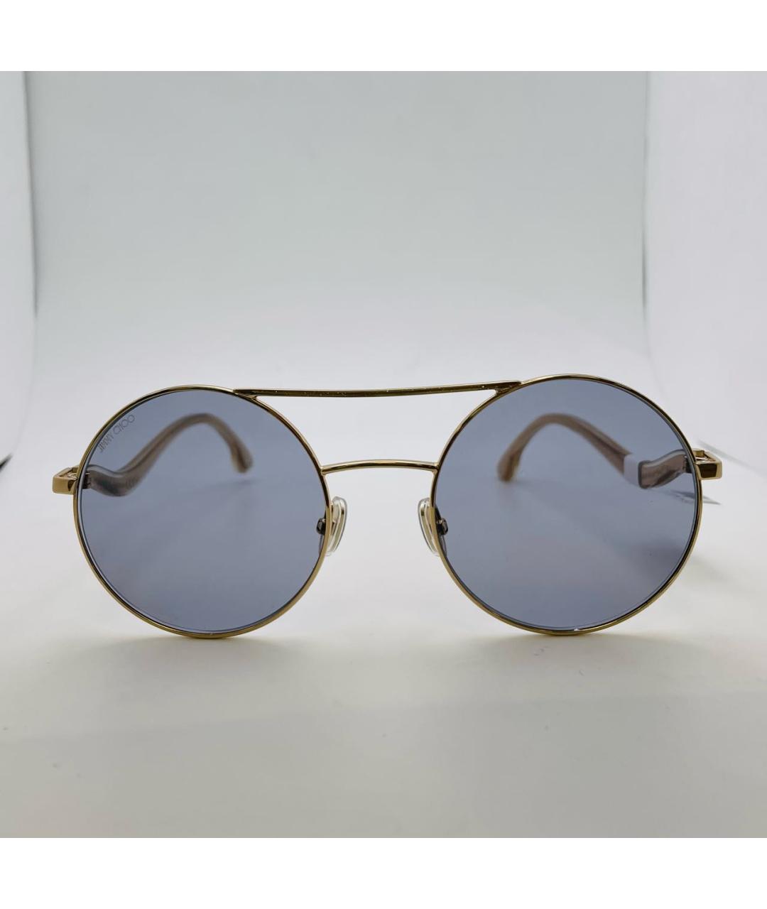JIMMY CHOO Голубые металлические солнцезащитные очки, фото 6