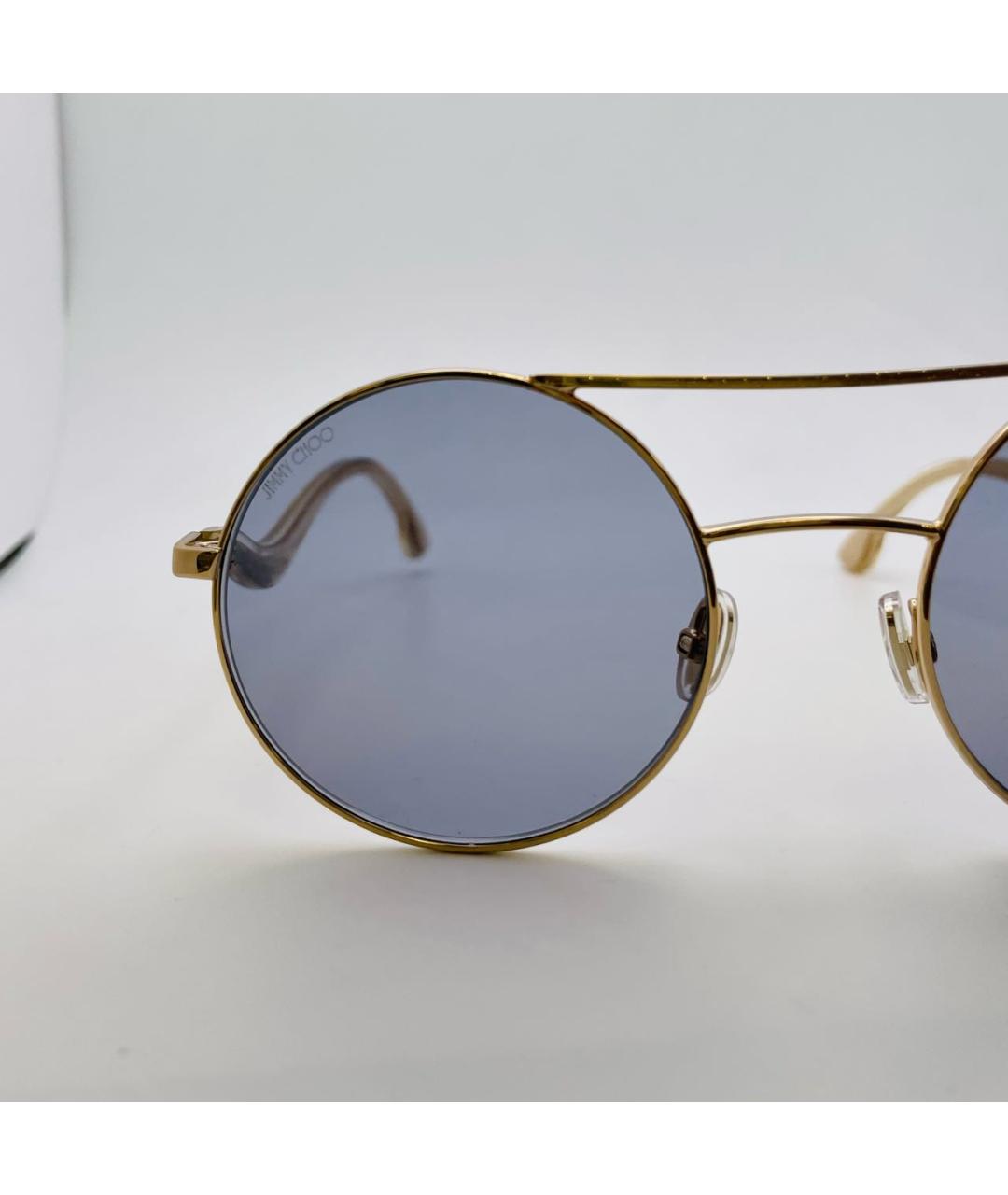 JIMMY CHOO Голубые металлические солнцезащитные очки, фото 2