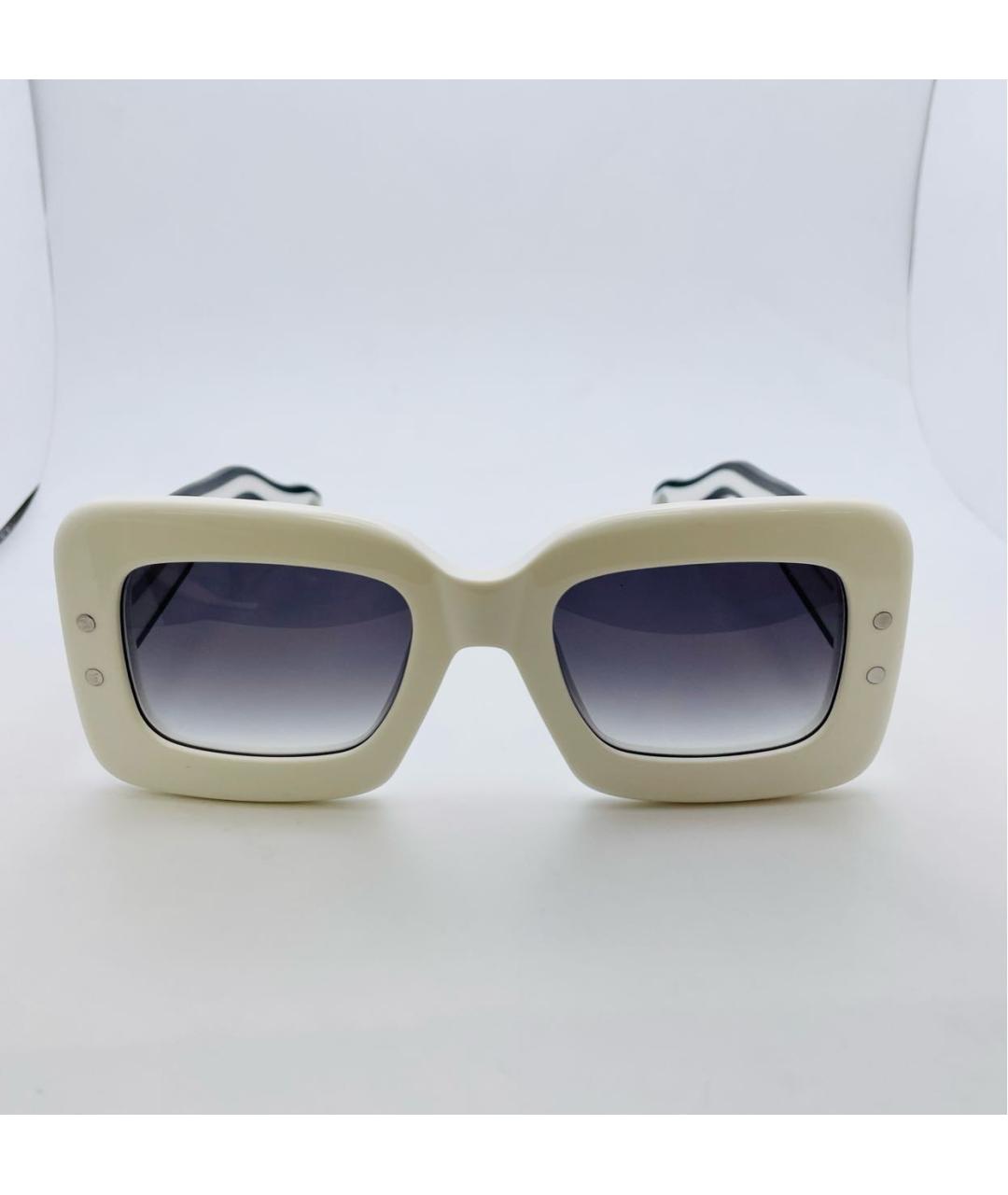 MARC JACOBS Белые пластиковые солнцезащитные очки, фото 9
