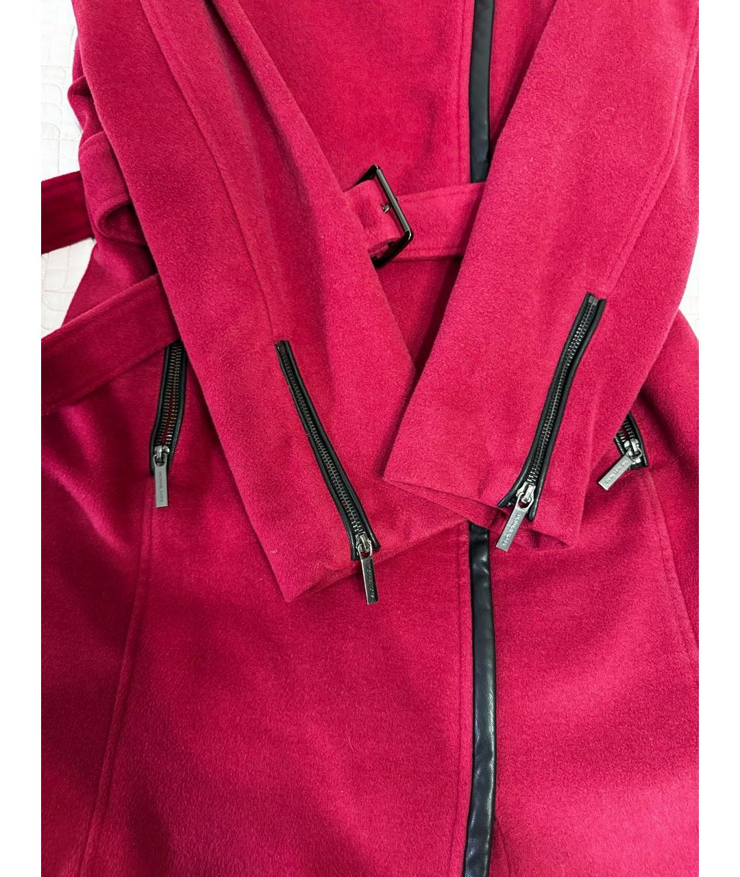 MICHAEL KORS Бордовое шерстяное пальто, фото 3