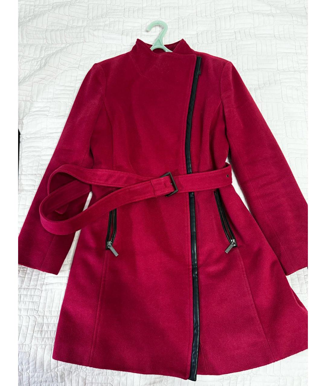 MICHAEL KORS Бордовое шерстяное пальто, фото 7